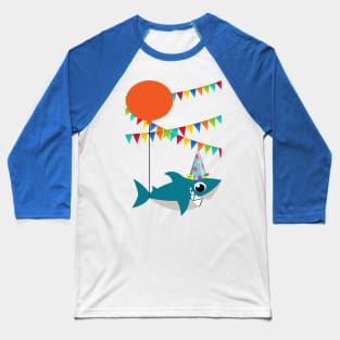 BIRTHDAY BALLOON SHARK Baseball T-Shirt